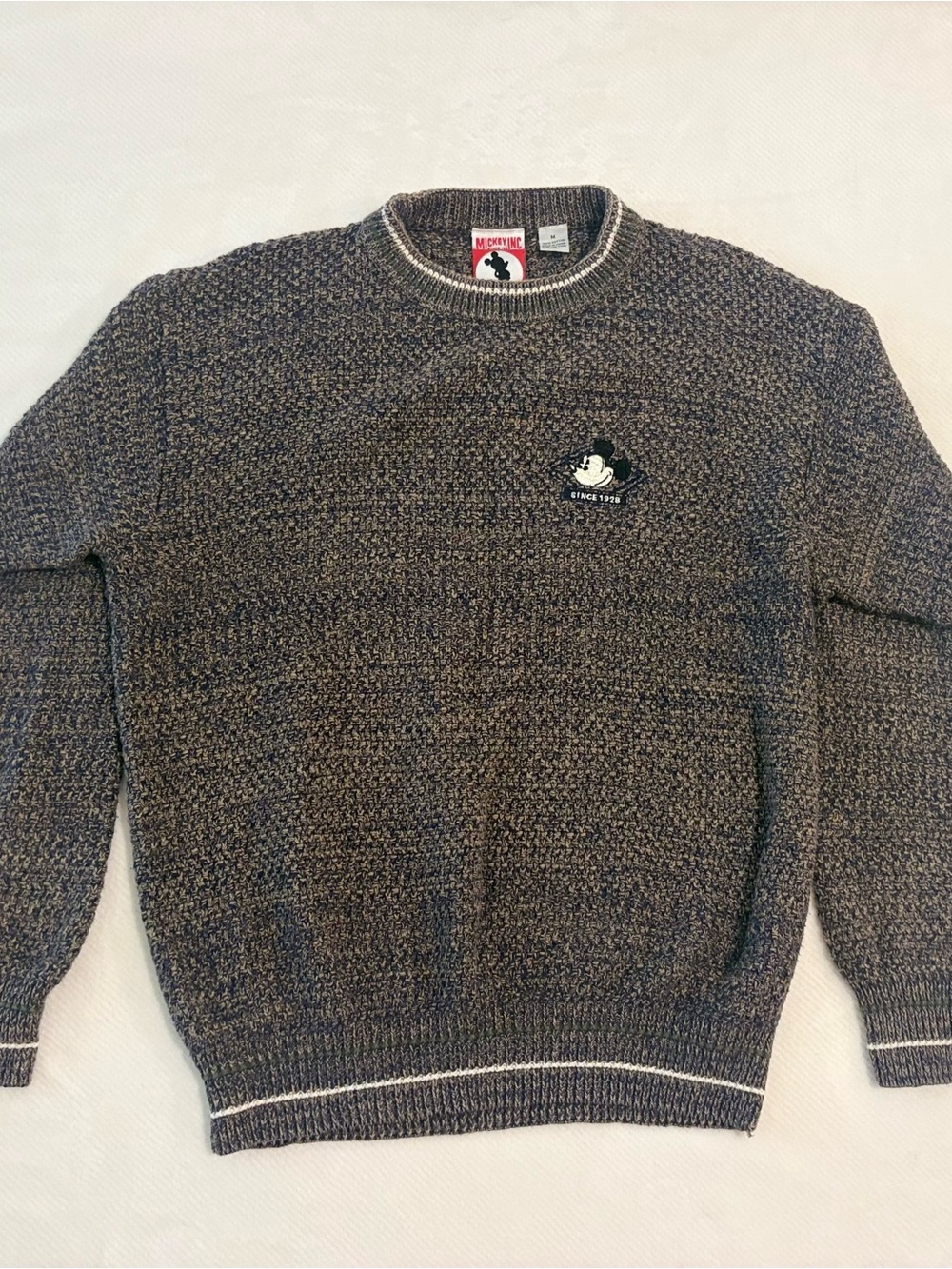 MICKEY INC. Classic Marled Crewneck Sweater - Gray